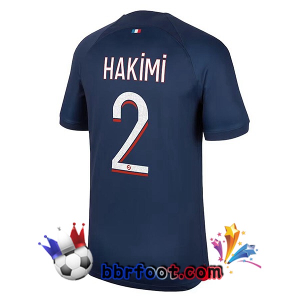 Maillot Foot Paris PSG (Hakimi 2) Domicile Bleu Royal 2023/2024