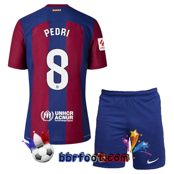 Maillot Foot FC Barcelone (PEDRI 8) Enfant Domicile Bleu Rouge 2023/2024 Maillot Foot FC Barcelone (PEDRI 8) Enfant Domicile Bleu Rouge 2023/2024