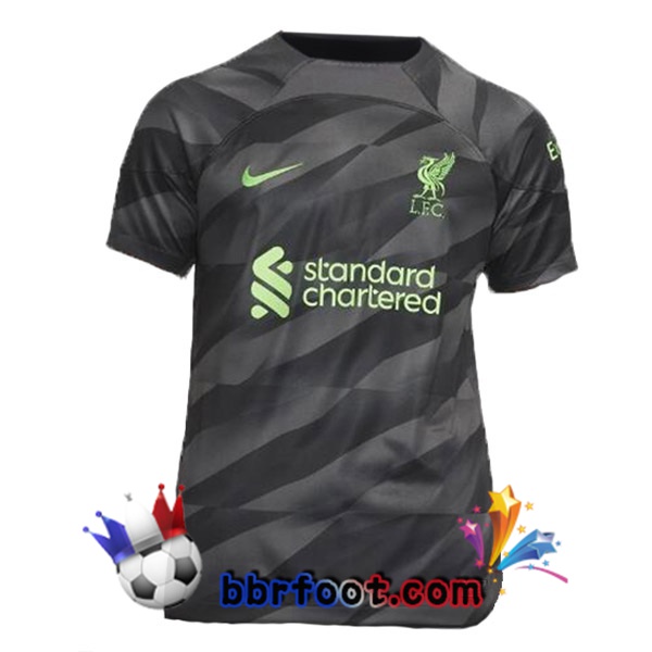 Maillot Foot FC Liverpool Gardien de but Noir 2023/2024