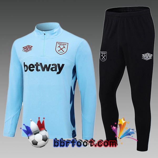 Survetement Foot West Ham Enfant Bleu 2023/2024