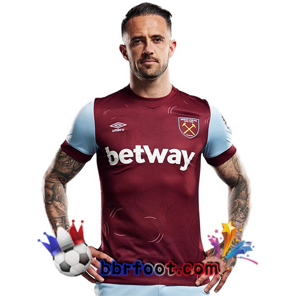 Maillot Foot West Ham Domicile Rouge 2023/2024