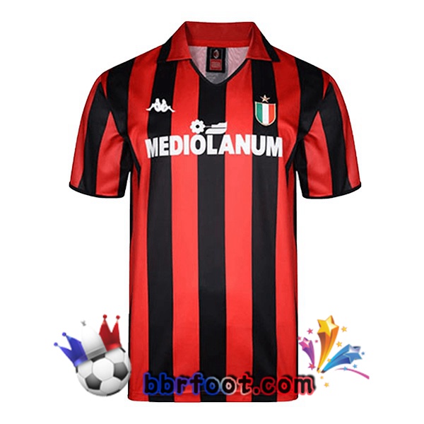 Maillot de Foot AC Milan Retro Domicile Rouge 1988-1989