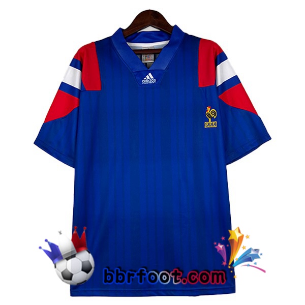 Maillot de Foot France Retro Domicile Bleu 1992-1994