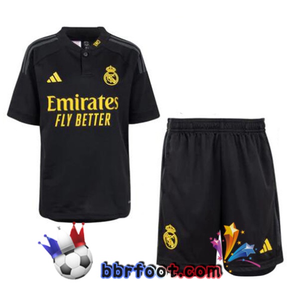 Maillot Foot Real Madrid Enfant Third Noir 2023/2024