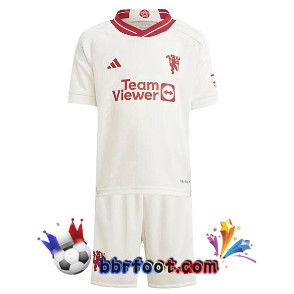 Maillot Foot Manchester United Enfant Third Blanc 2023/2024