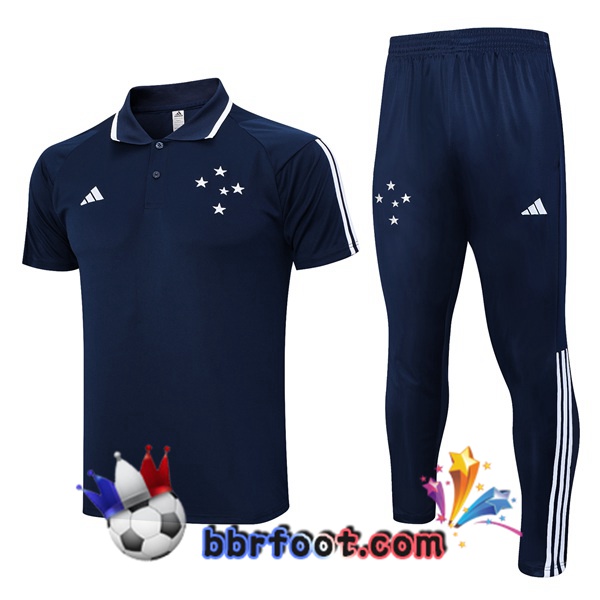 Polo Foot Cruzeiro EC + Pantalon Bleu Royal 2023/2024
