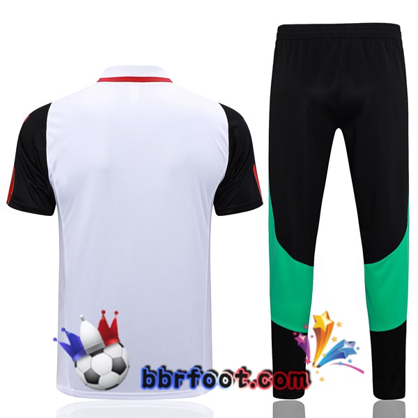 Polo Foot Manchester United + Pantalon Blanc 2023/2024