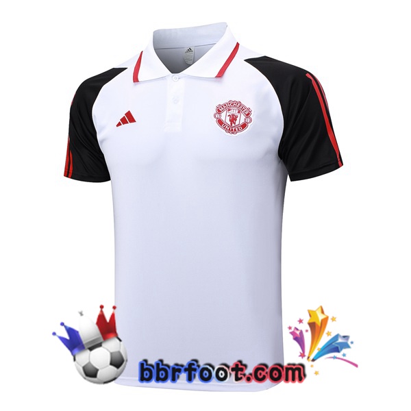Polo Foot Manchester United Blanc 2023/2024