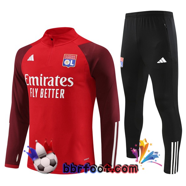 Survetement Foot Lyon OL Rouge 2023/2024