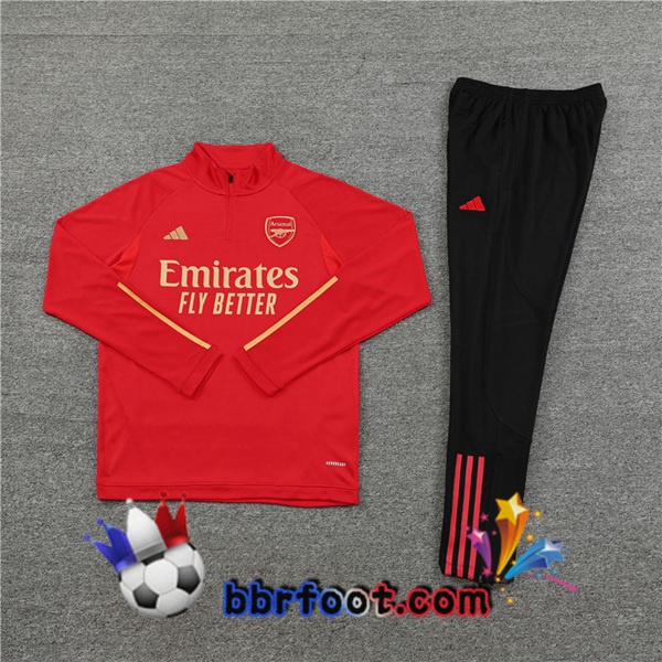 Survetement Foot Arsenal Rouge 2023/2024