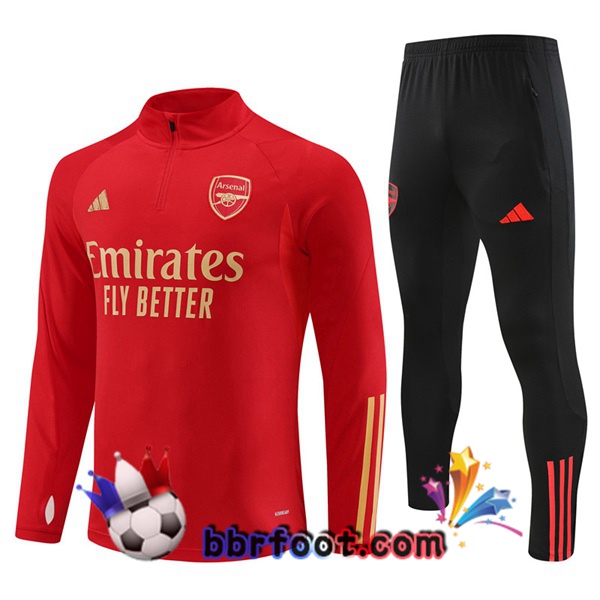 Survetement Foot Arsenal Rouge 2023/2024