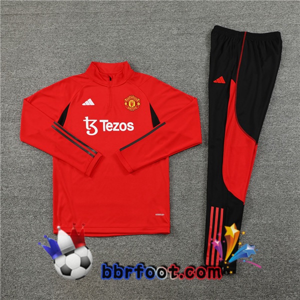 Survetement Foot Manchester United Rouge 2023/2024