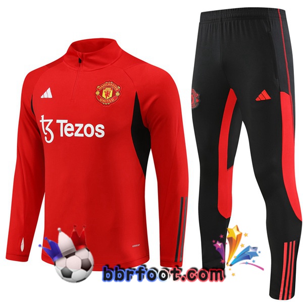 Survetement Foot Manchester United Rouge 2023/2024