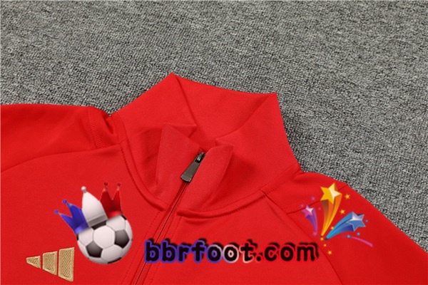 Veste Survetement Foot Arsenal Rouge 2023/2024