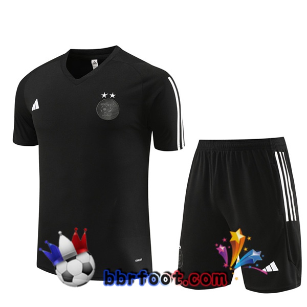 Ensemble Training T-Shirts Algerie + Shorts Noir 2023/2024