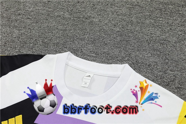Ensemble Training T-Shirts Real Madrid + Shorts Blanc Noir 2023/2024