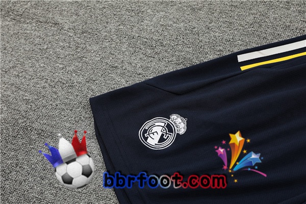 Ensemble Training T-Shirts Real Madrid + Shorts Blanc Noir 2023/2024