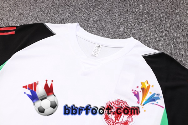 Ensemble Training T-Shirts Manchester United + Shorts Blanc 2023/2024