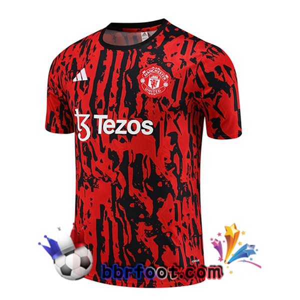 Training T-Shirts Manchester United Noir Rouge 2023/2024
