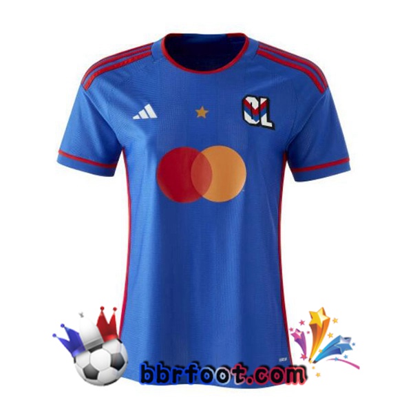 Maillot Foot Lyon OL Femme Exterieur Bleu 2023/2024