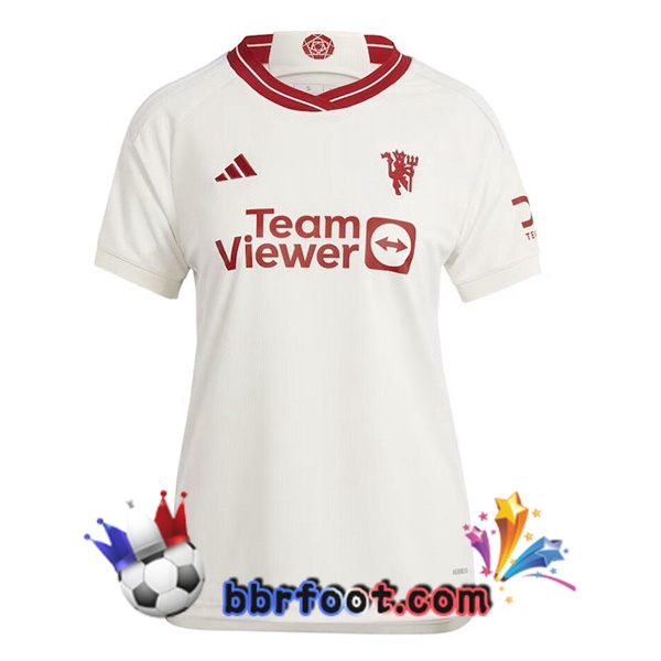 Maillot Foot Manchester United Femme Third Blanc 2023/2024