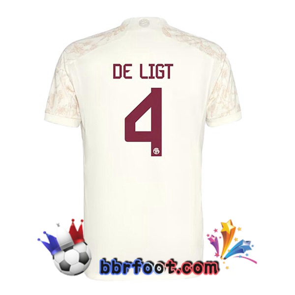 Maillot Foot Bayern Munich (de Ligt 4) Third Jaune 2023/2024