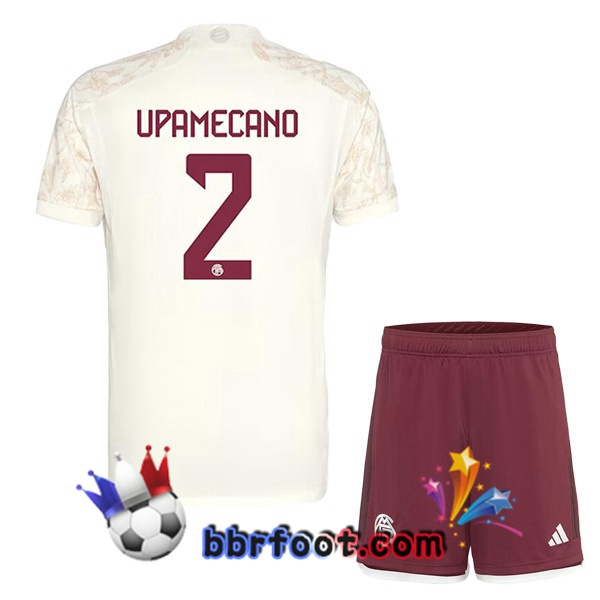 Maillot Foot Bayern Munich (Upamecano 2) Enfant Third Jaune 2023/2024