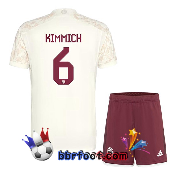 Maillot Foot Bayern Munich (Kimmich 6) Enfant Third Jaune 2023/2024