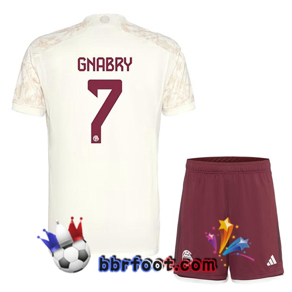 Maillot Foot Bayern Munich (Gnabry 7) Enfant Third Jaune 2023/2024