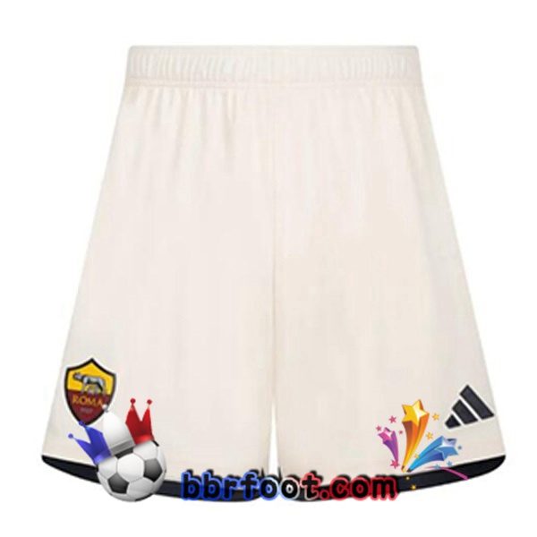 Short Foot AS Roma Exterieur Jaune 2023/2024