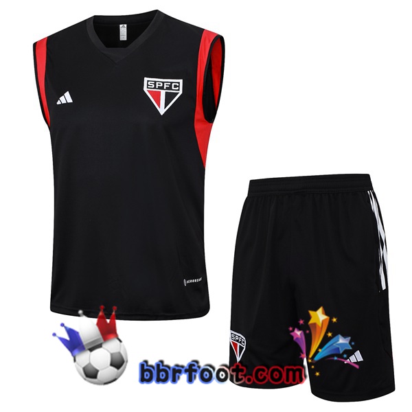 Gilet Foot Sao Paulo FC + Shorts Noir 2023/2024