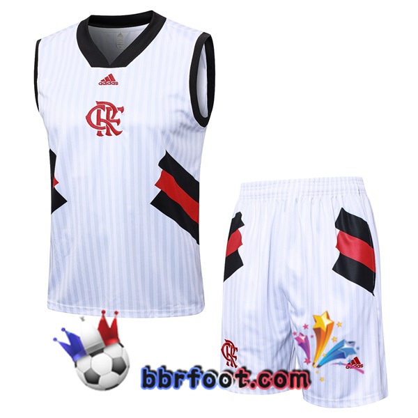Gilet Foot Flamengo + Shorts Blanc 2023/2024