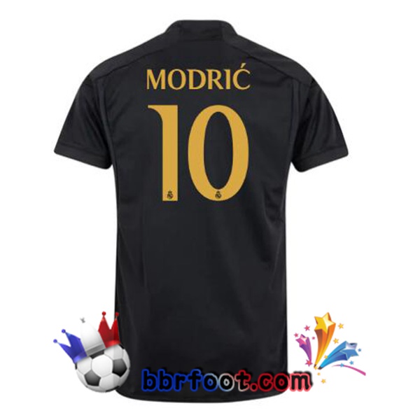 Maillot Foot Real Madrid (Modrić 10) Third Noir 2023/2024