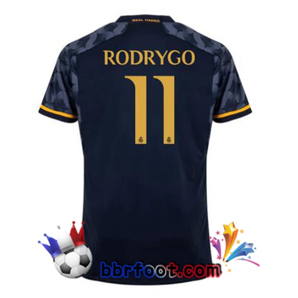 Maillot Foot Real Madrid (Rodrygo 11) Exterieur Bleu Royal 2023/2024