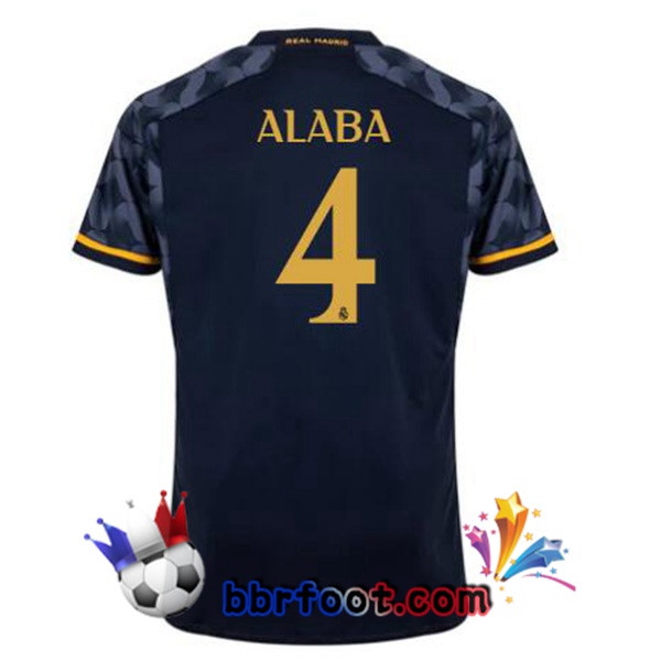 Maillot Foot Real Madrid (Alaba 4) Exterieur Bleu Royal 2023/2024