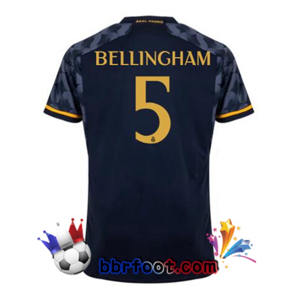 Maillot Foot Real Madrid (Bellingham 5) Exterieur Bleu Royal 2023/2024