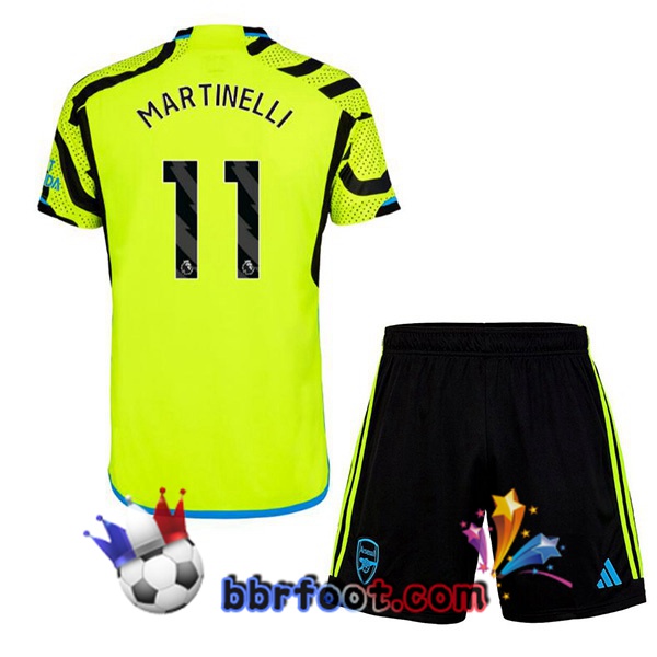 Maillot Foot Arsenal (MARTINELLI 11) Enfant Exterieur Vert 2023/2024