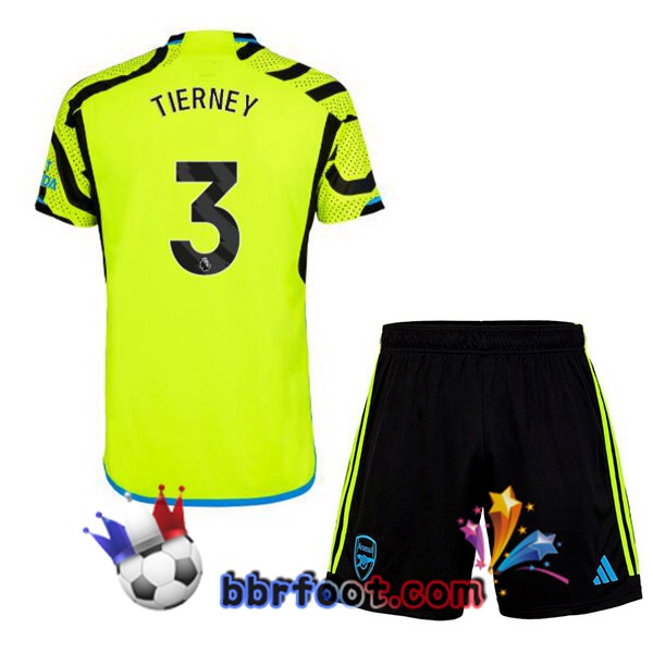 Maillot Foot Arsenal (TIERNEY 3) Enfant Exterieur Vert 2023/2024