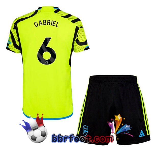 Maillot Foot Arsenal (GABRIEL 6) Enfant Exterieur Vert 2023/2024