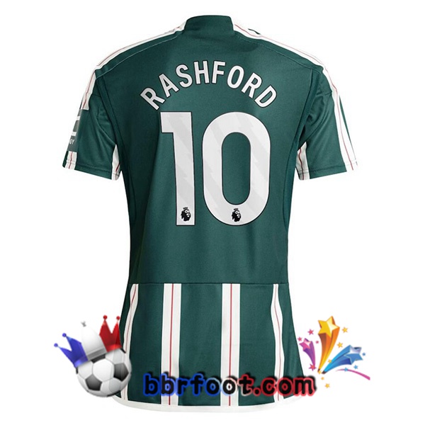 Maillot Foot Manchester United (Rashford 10) Exterieur Vert 2023/2024