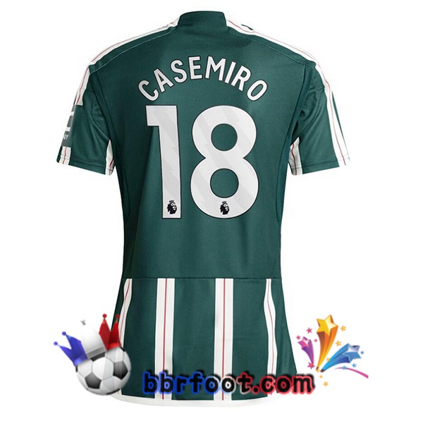 Maillot Foot Manchester United (Casemiro 18) Exterieur Vert 2023/2024