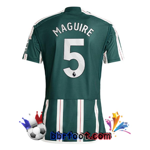 Maillot Foot Manchester United (Maguire 5) Exterieur Vert 2023/2024