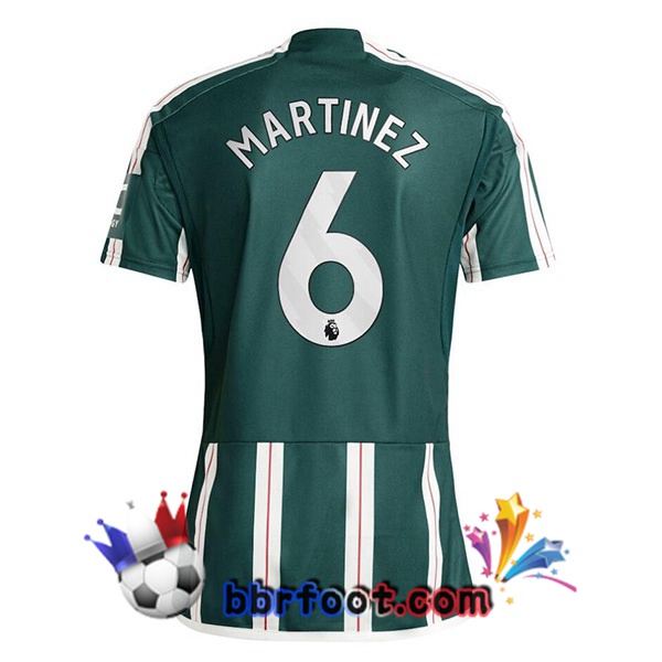 Maillot Foot Manchester United (Martinez 6) Exterieur Vert 2023/2024