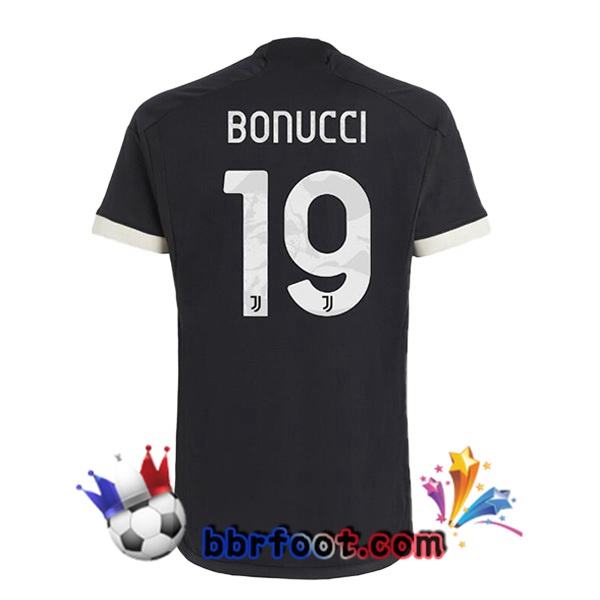 Maillot Foot Juventus (BONUCCI 19) Juventus Third Noir 2023/2024