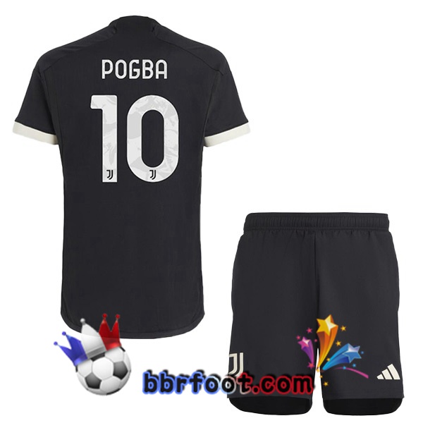 Maillot Foot Juventus (POGBA 10) Enfant Juventus Third Noir 2023/2024