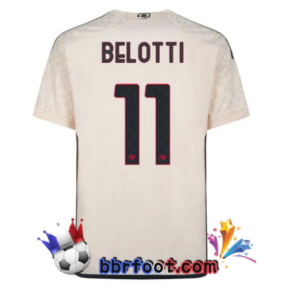 Maillot Foot AS Roma (BELOTTI 11) Exterieur Jaune 2023/2024