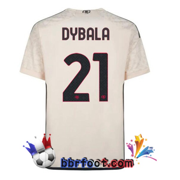 Maillot Foot AS Roma (DYBALA 21) Exterieur Jaune 2023/2024