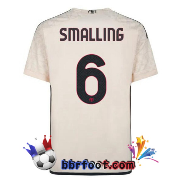 Maillot Foot AS Roma (SMALLING 6) Exterieur Jaune 2023/2024
