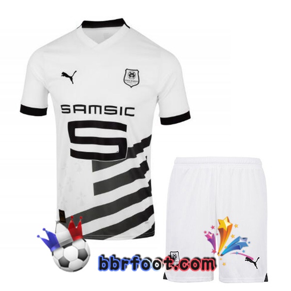 Maillot Foot Stade Rennais Enfant Exterieur Blanc 2023/2024