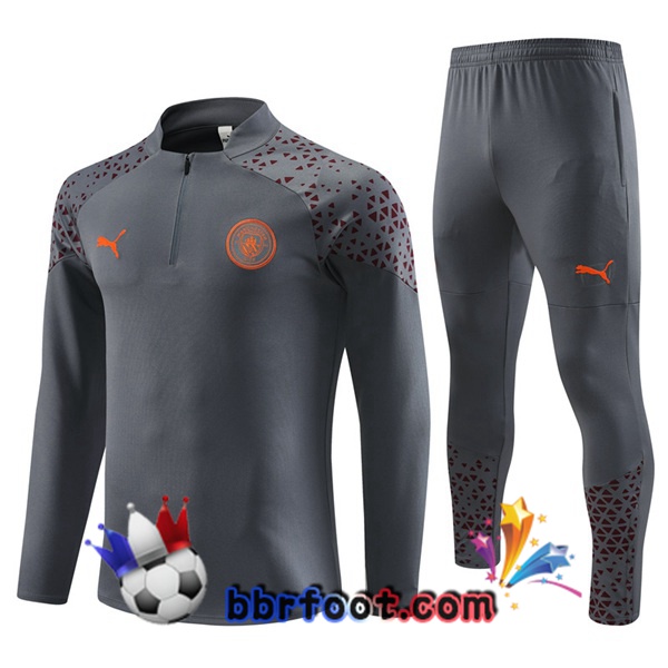 Survetement Foot Manchester City Gris 2023/2024